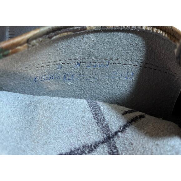 Vintage LL Bean Tall Leather Camouflage Duck Boots Womens Size 6.5 -7 Hunting - Picture 12 of 13